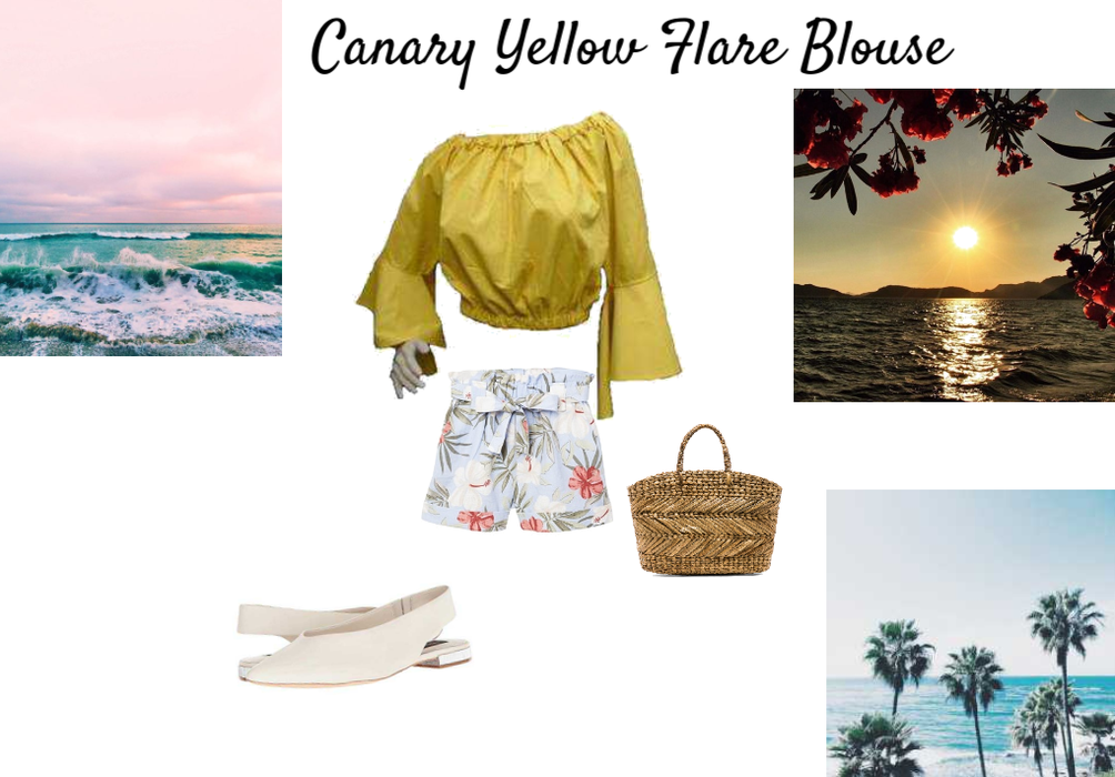 Canary Yellow Flare Blouse