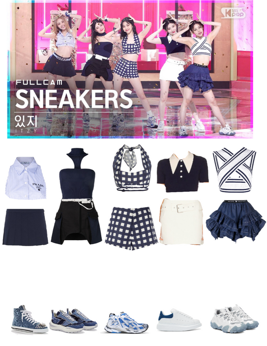 Itzy sneakers stage outfit