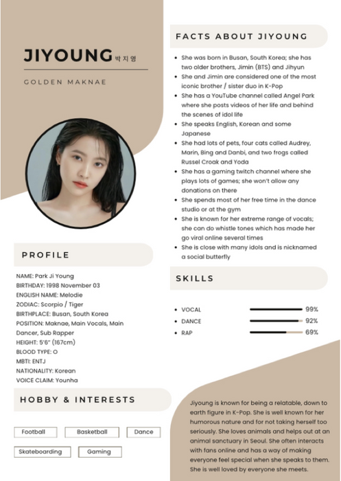 BITTER-SWEET 비터스윗 (JIYOUNG) PROFILES 2024