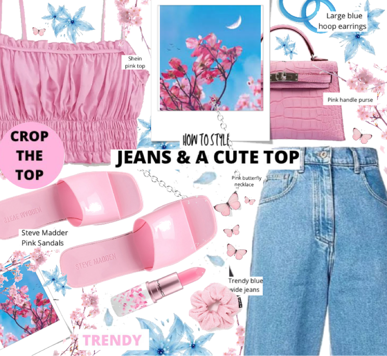 how to style jeans & a cute top