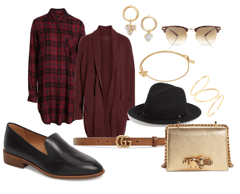 Gryffindor inspired casual lookl