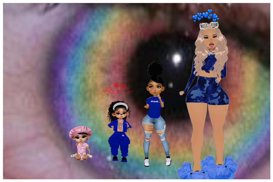 blue rainbow day with the girl squad