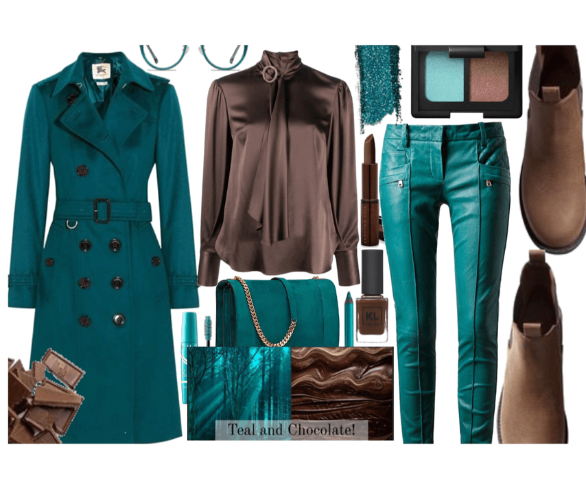 teal and cholcate