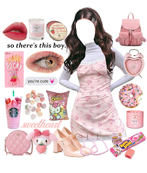 Pink Cute Girl Aesthetic Outfit Shoplook
