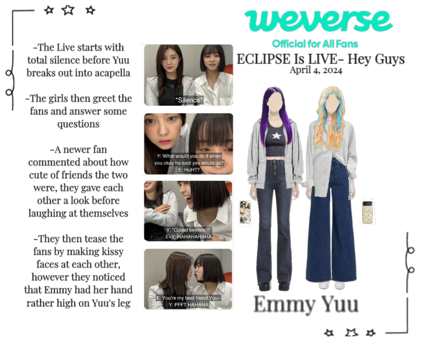 Emmy and Yuu WEVERSE LIVE