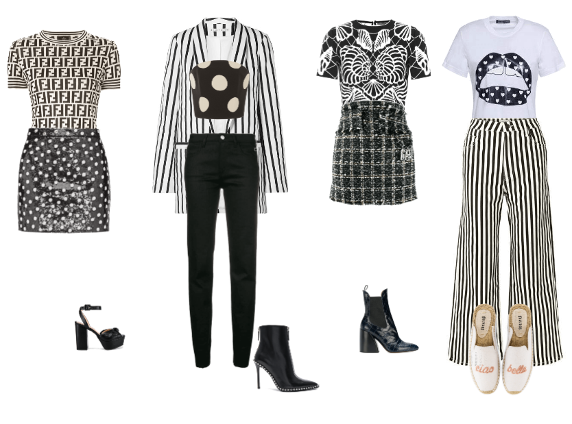 Black and White Pattern Mixing