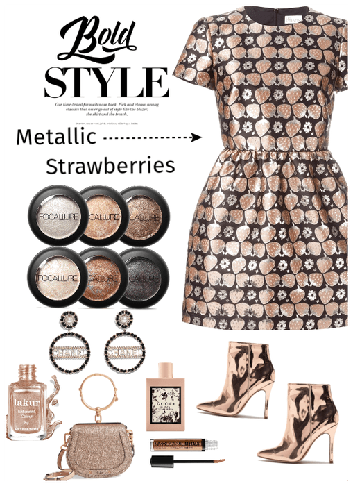 Metallic Strawberry Dress! Be Bold