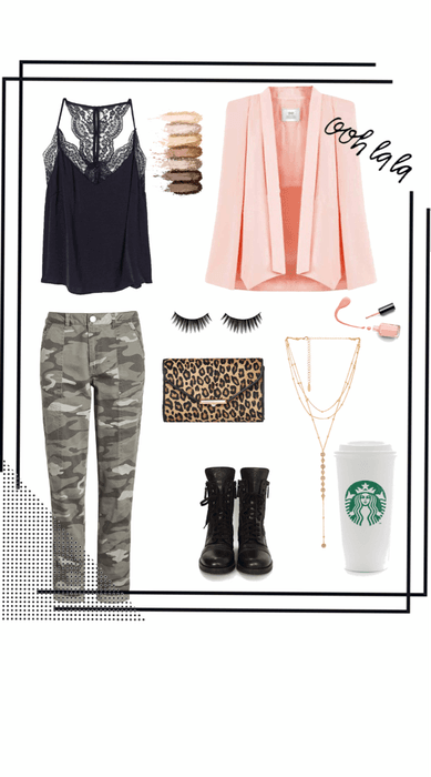 Edgy Chic cargo & pink