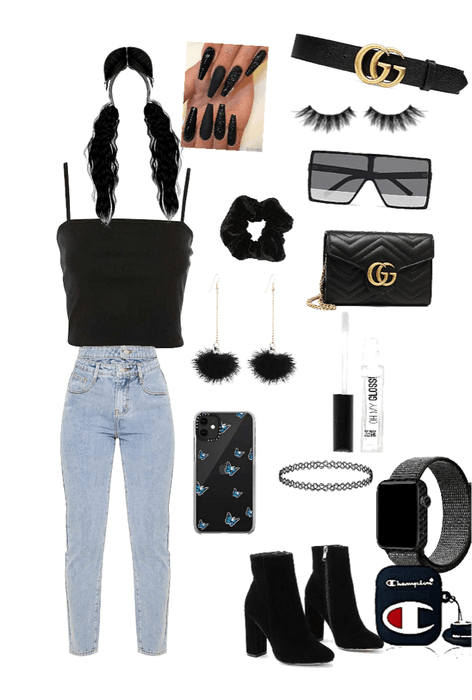 Black cute outfit🖤🖤🖤