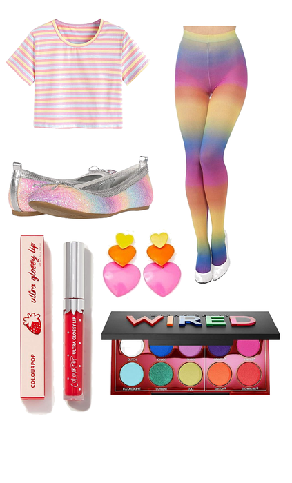 Pastel Rainbow Kidcore Outfit