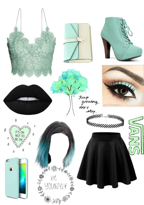 mint and black