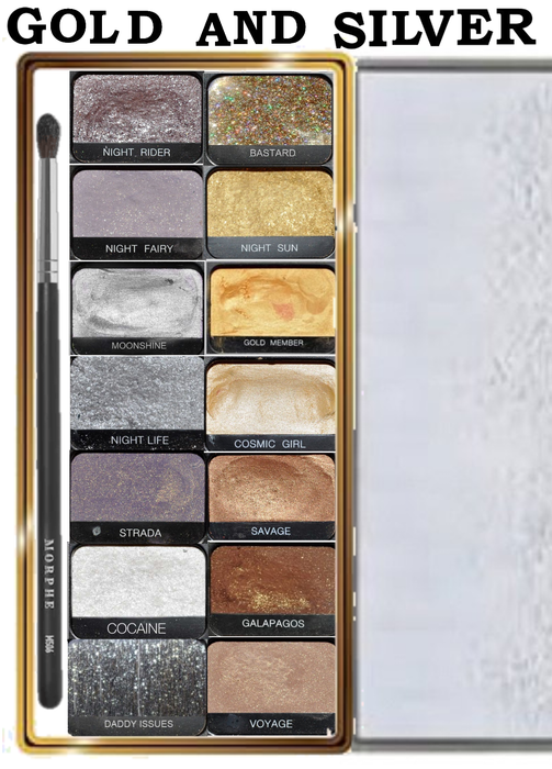 Gold and Silver eyeshadow palette