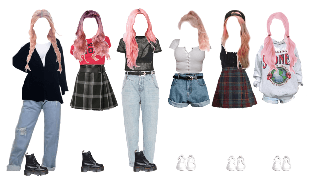 outfits with pink hair