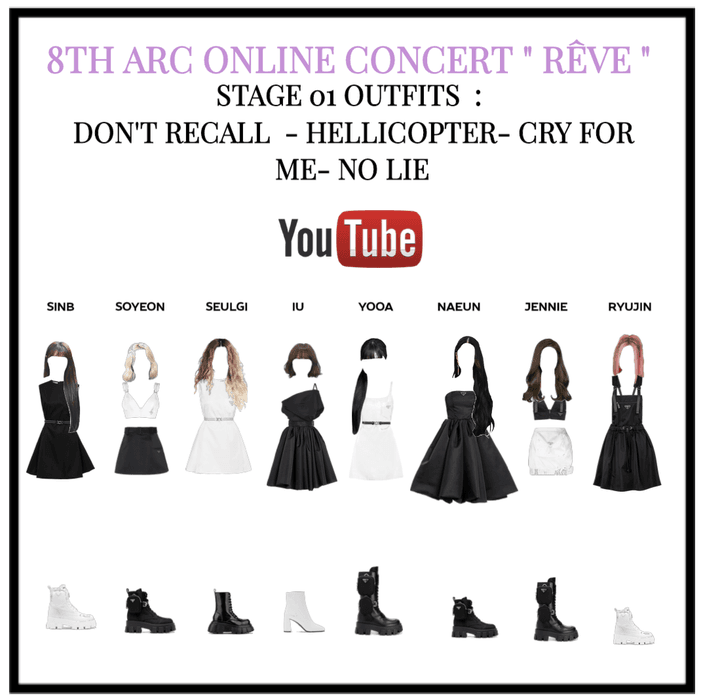 8th Arc online concert stage 1 outfits