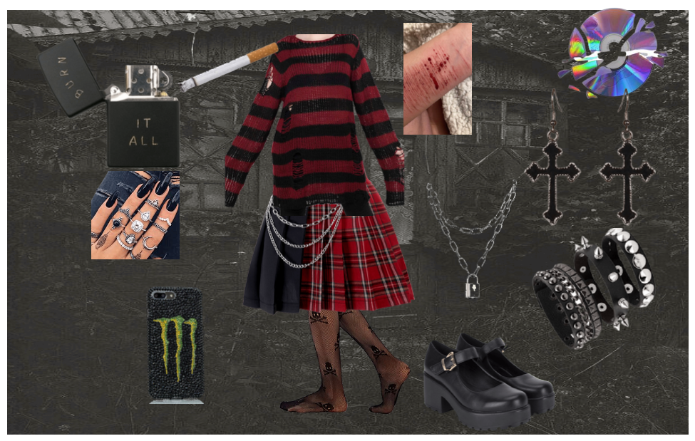 emo fit for a concert or school <3