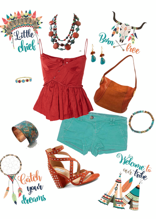 Brown and Turquoise