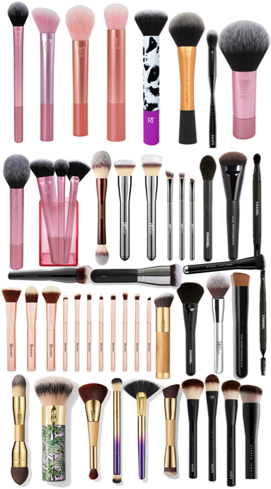 All my makeup brushes