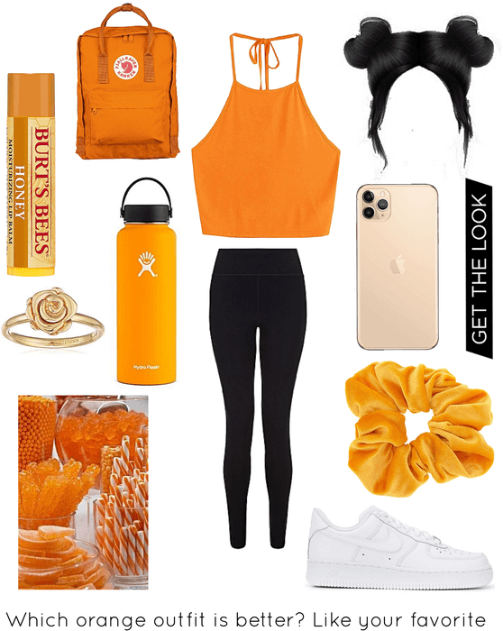 which orange outfit is better? 🍊