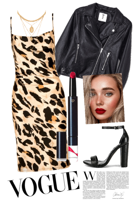Leather & Leopard outfit 1