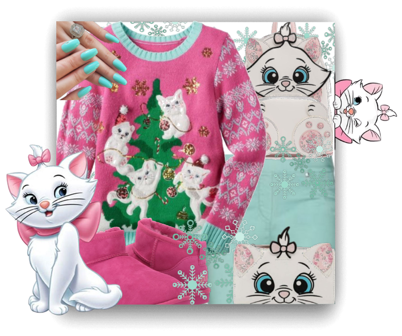 Christmas Cat Sweater: Marie Disney