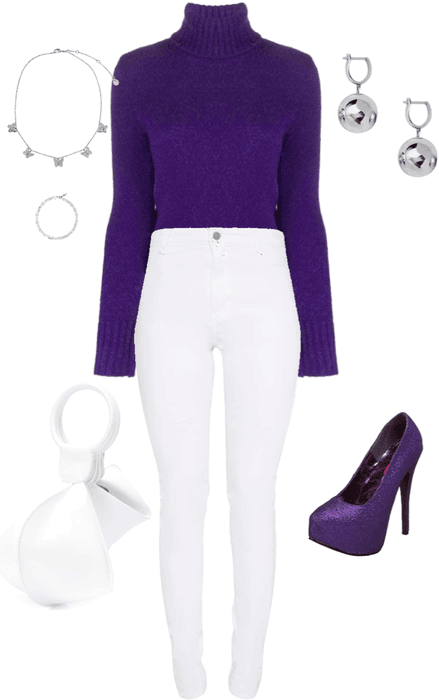 purple outfit