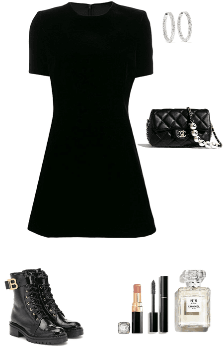 velvet black dress