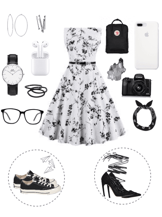 black 'n white summer outfit