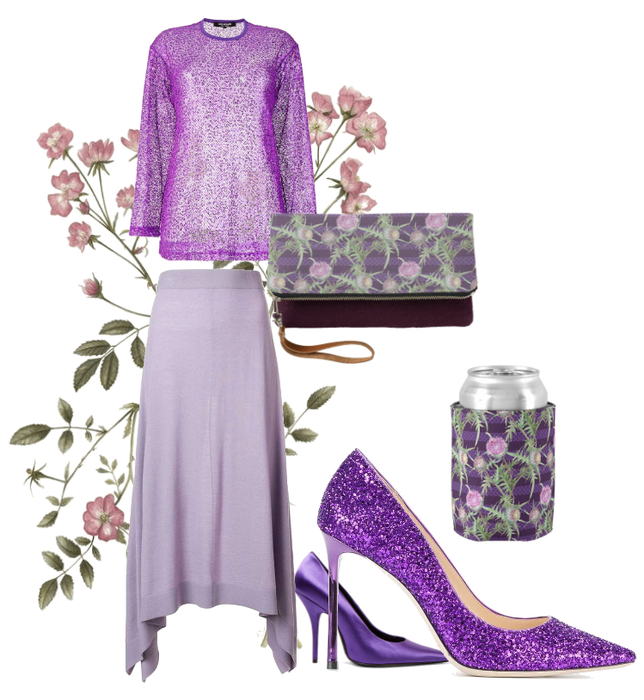 Thistle flowers violet