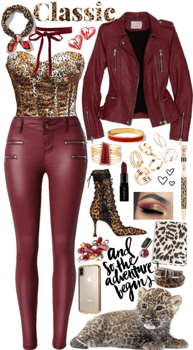 Red Leather & Prints