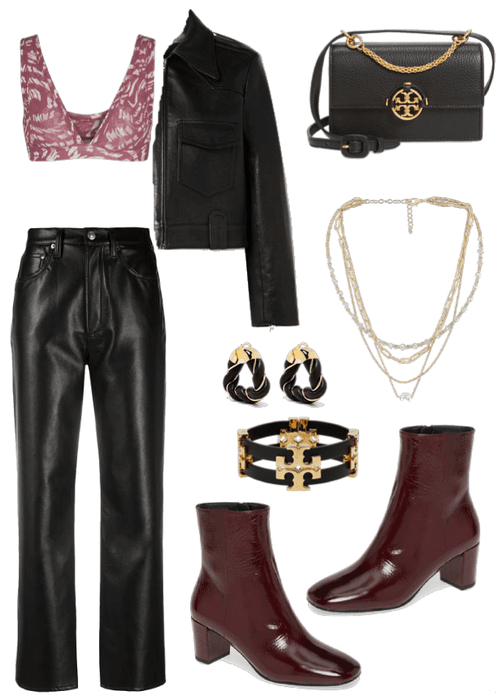 fall burgundy outfit