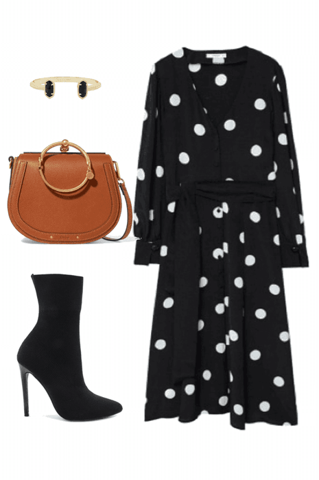Polka dots Dress and accessories