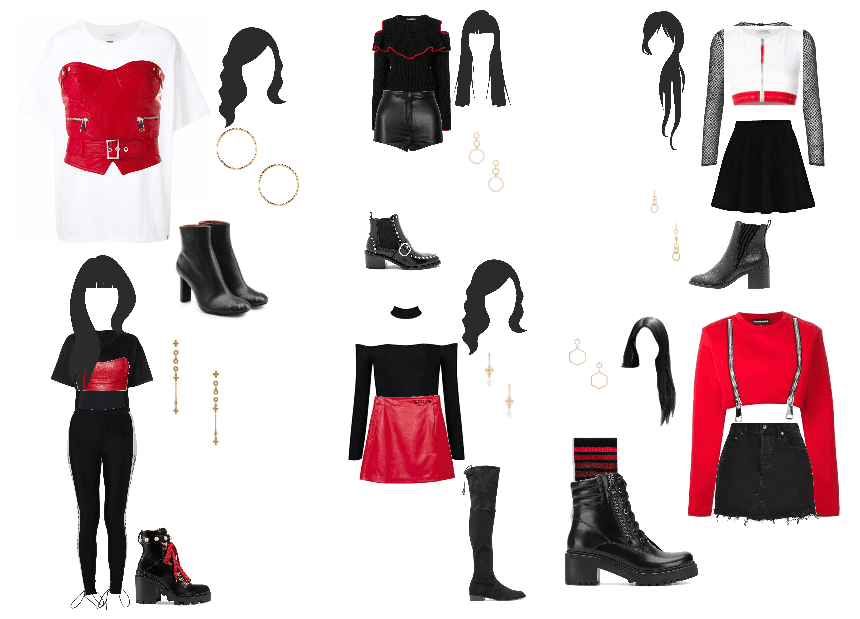 black and red
