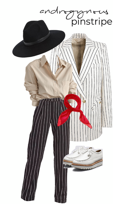 androgynous pinstripe
