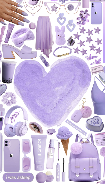 pastel purple heart