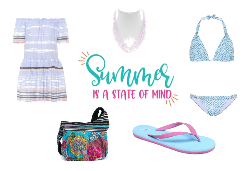 Summer Wears with Rose Quartz Necklace