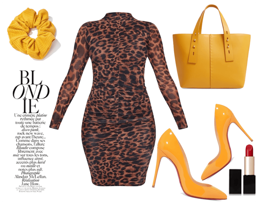 yellow and leopard print