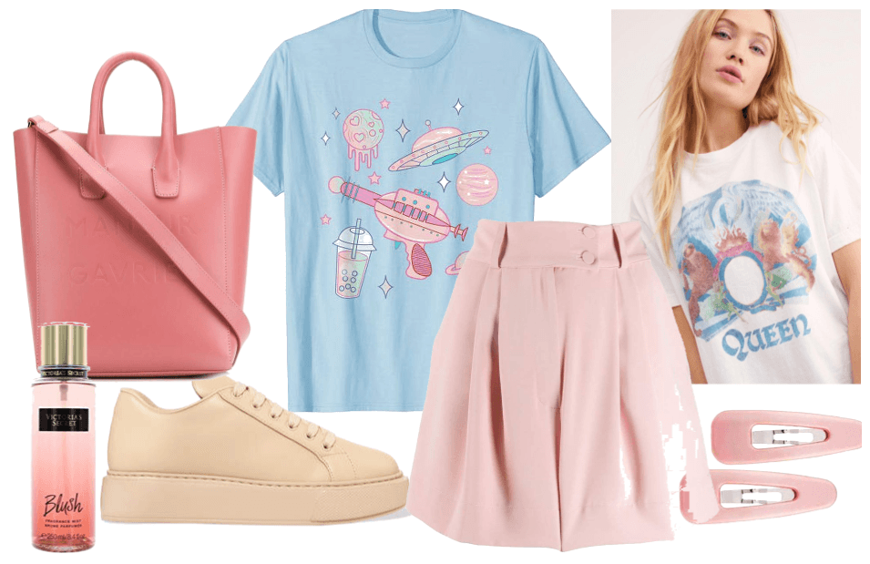 pastels outfit to school