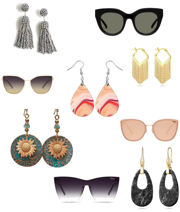 sunglasses and earrings