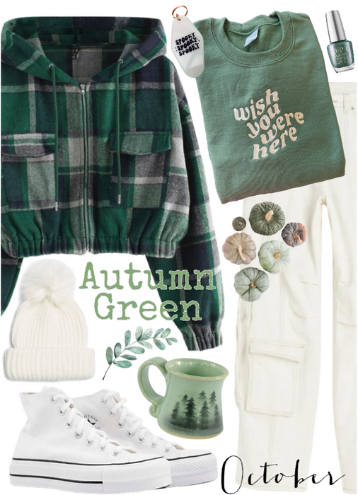 Fall Green and White