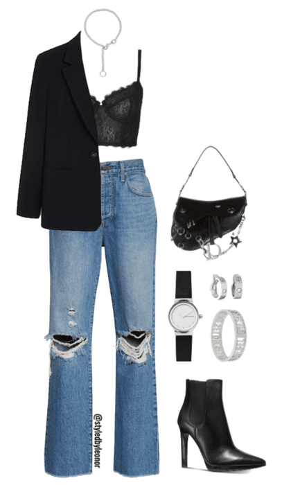 Classy Edgy Blazer Casual Outfit