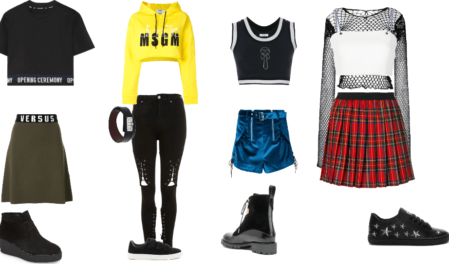 Fantasy K-pop group outfit