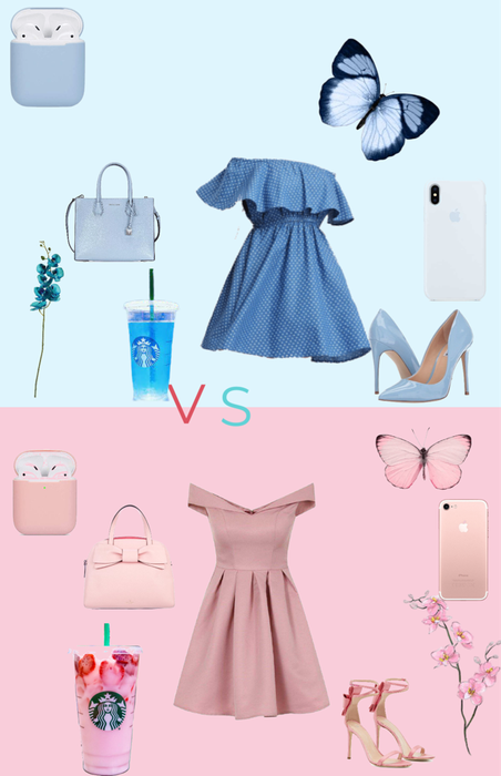blue vs pink