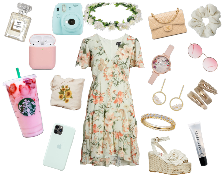 Summer Pastel Pink and Mint Sundress Board