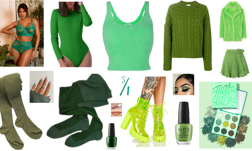 Green Monochrome Outfit