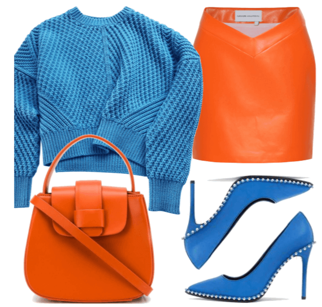 Color Blocking - Orange&Blue