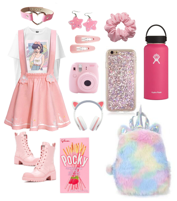 Anime pink girl