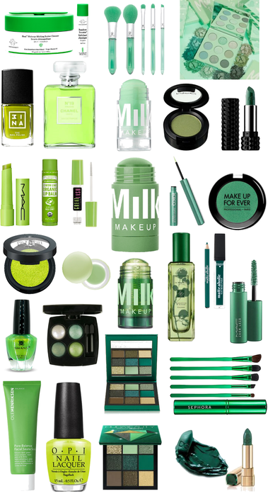 All makeup green