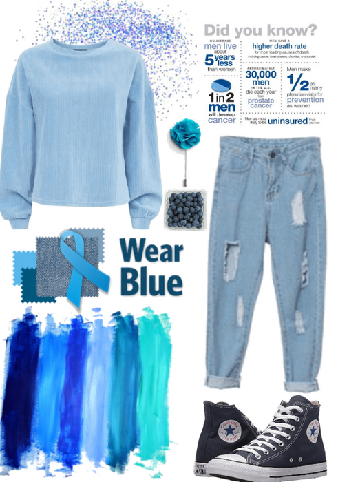 Wear blue, for him.
