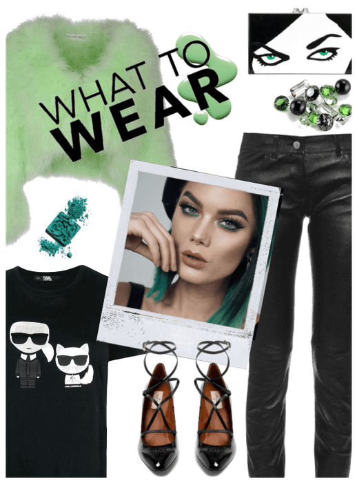 How to style a green fur coat