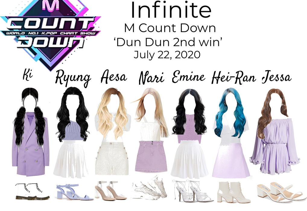 Infinite Dun Dun Second Win Stage outfits
